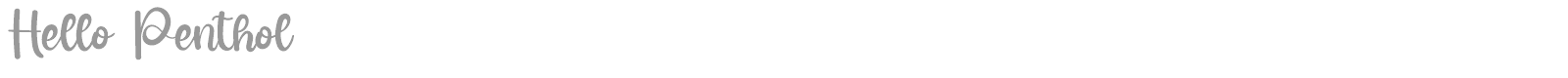 Hello Penthol font preview